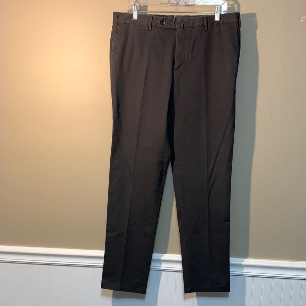 PT TORINO Men’s Slim Stretch Gabardine Trousers Smoke Grey Size 52 Office Preppy